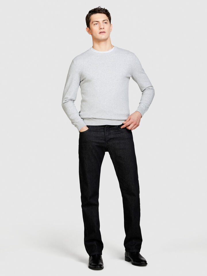 Slim fit sweater - men's crew neck sweaters - Light Gray | Sisley image number 1